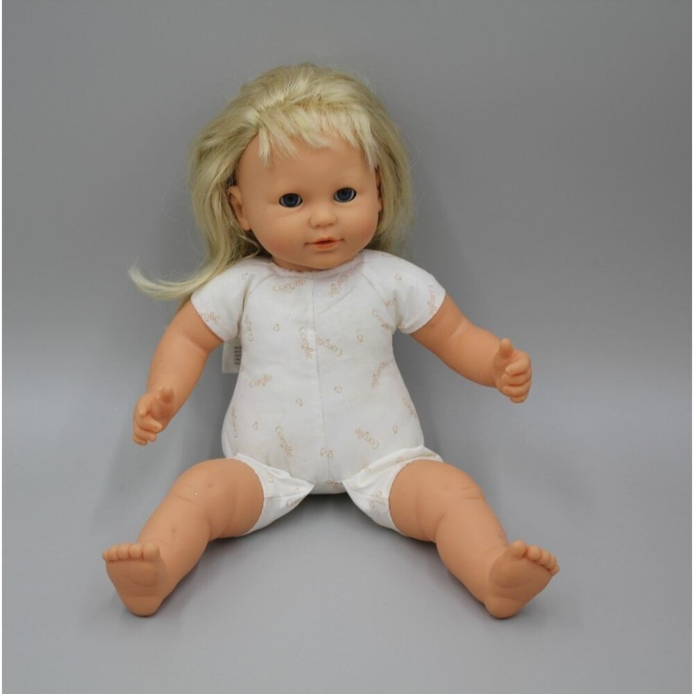 2020 Corolle 14" Baby Doll Sleep Eyes Blonde Hair Vinyl S-10 J12  Bangs HTF Play
